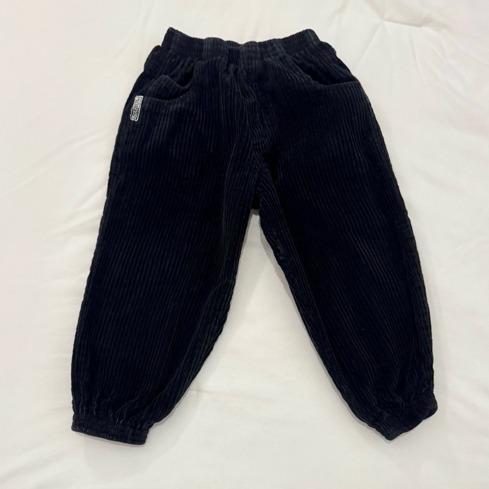 Vintage Bugle Boy Black Corduroy Size 3T Pants